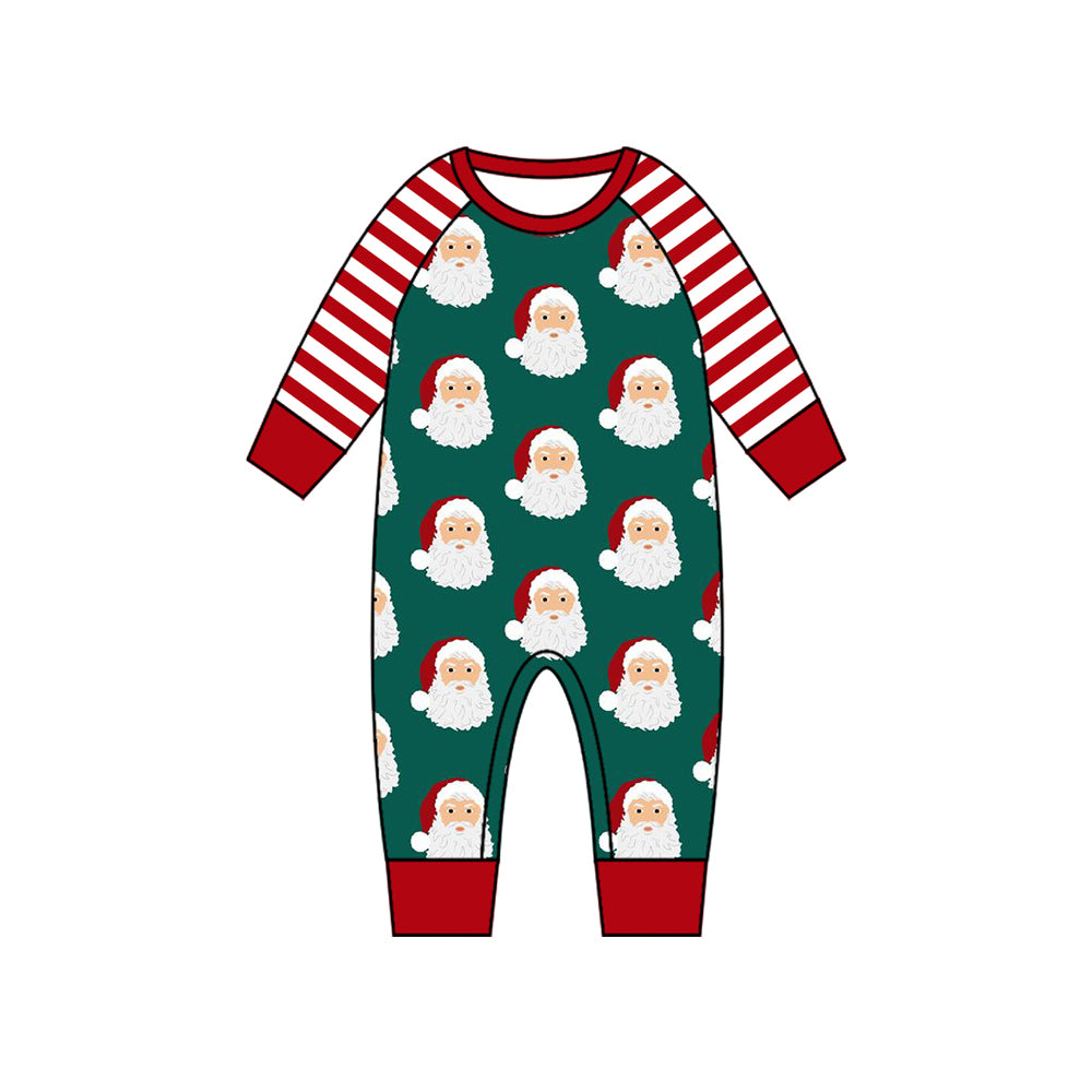 presale LR1659 Santa Claus red striped green stitching long-sleeved jumpsuit 2024 8.3