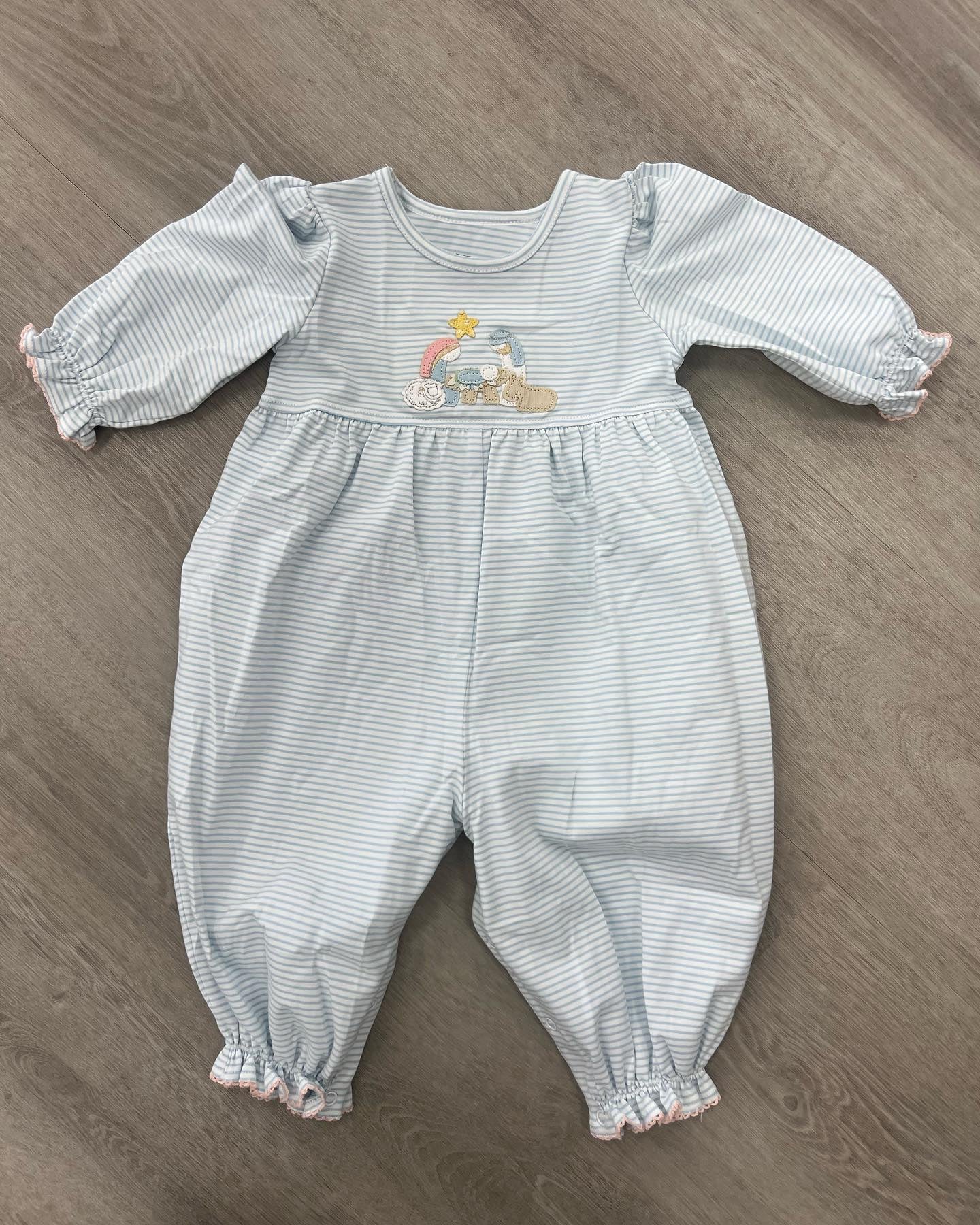 presale LR1802 Blue Striped Long Sleeve Bodysuit 2024 8.17