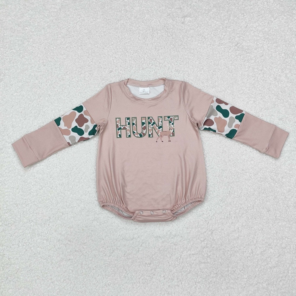 LR1863 Camouflage Brown Long Sleeve Bodysuit