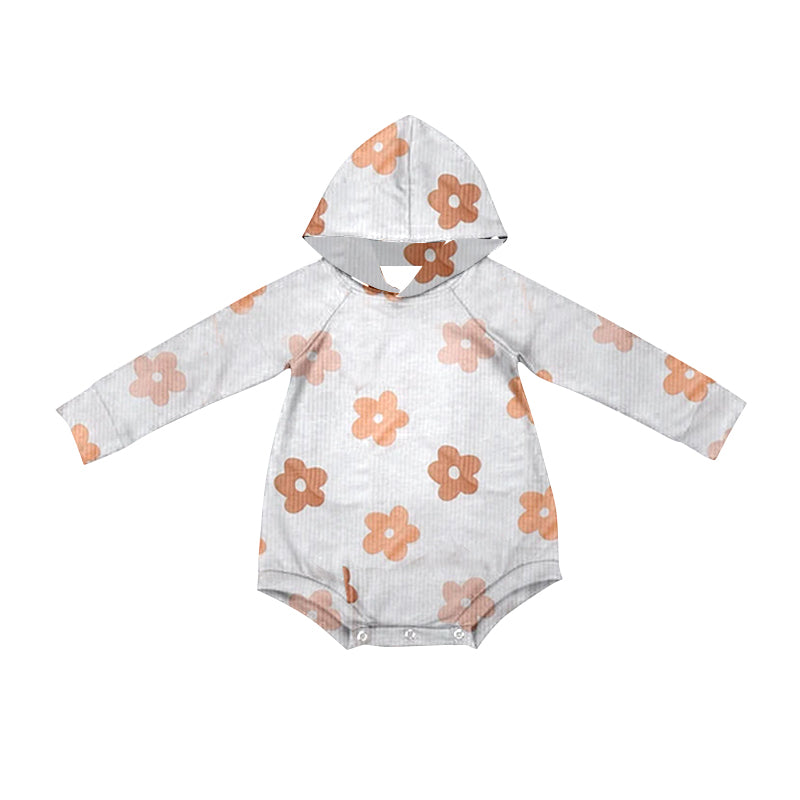 presale LR1886 White floral hooded long-sleeved bodysuit 2024 9.2