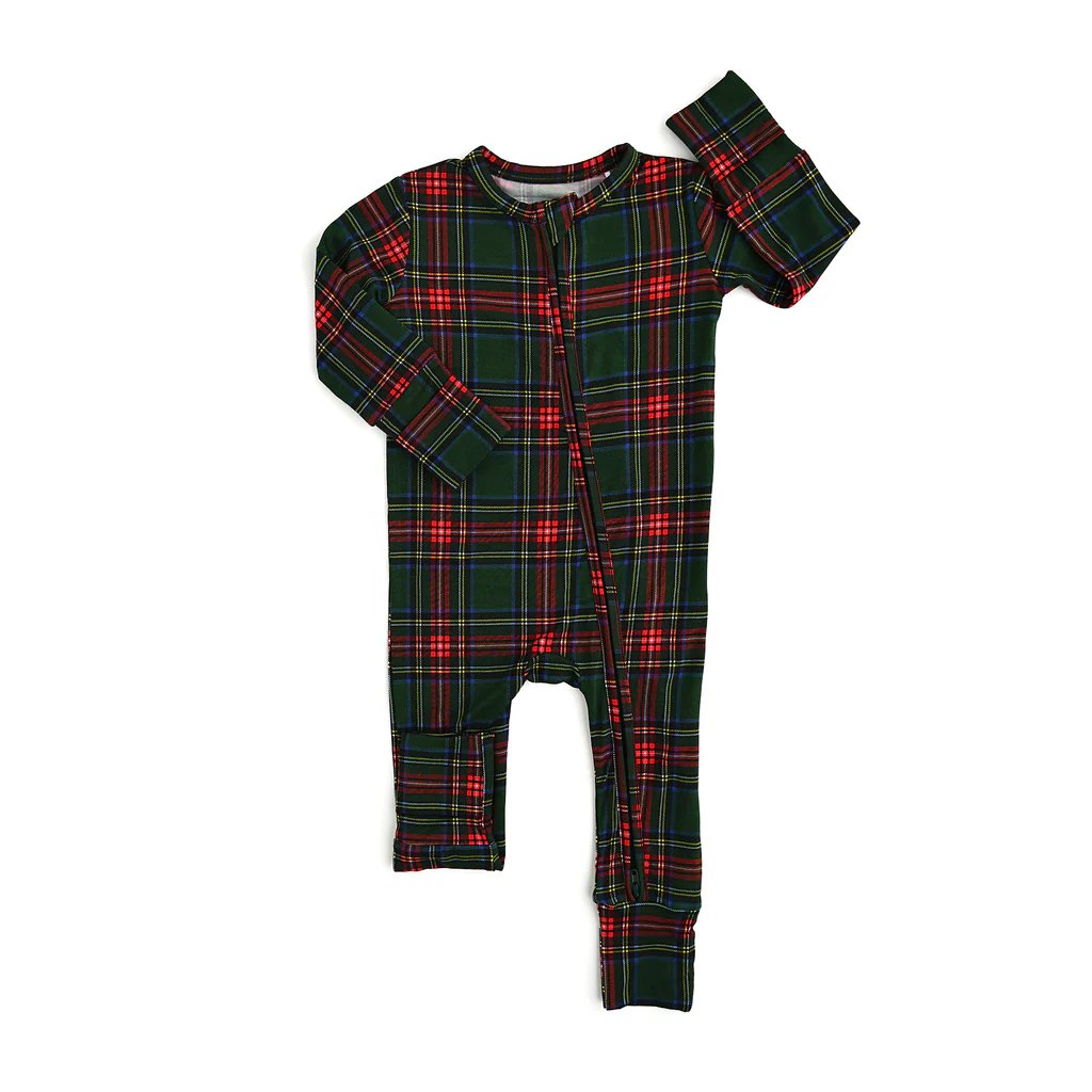 presale LR1963 Christmas Red and Green Plaid Zipper Long Sleeve Bodysuit 2024 9.13