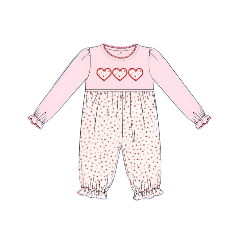 presale LR2135 Valentine's Day Heart Pink Long Sleeve Bodysuit 2024 10.26
