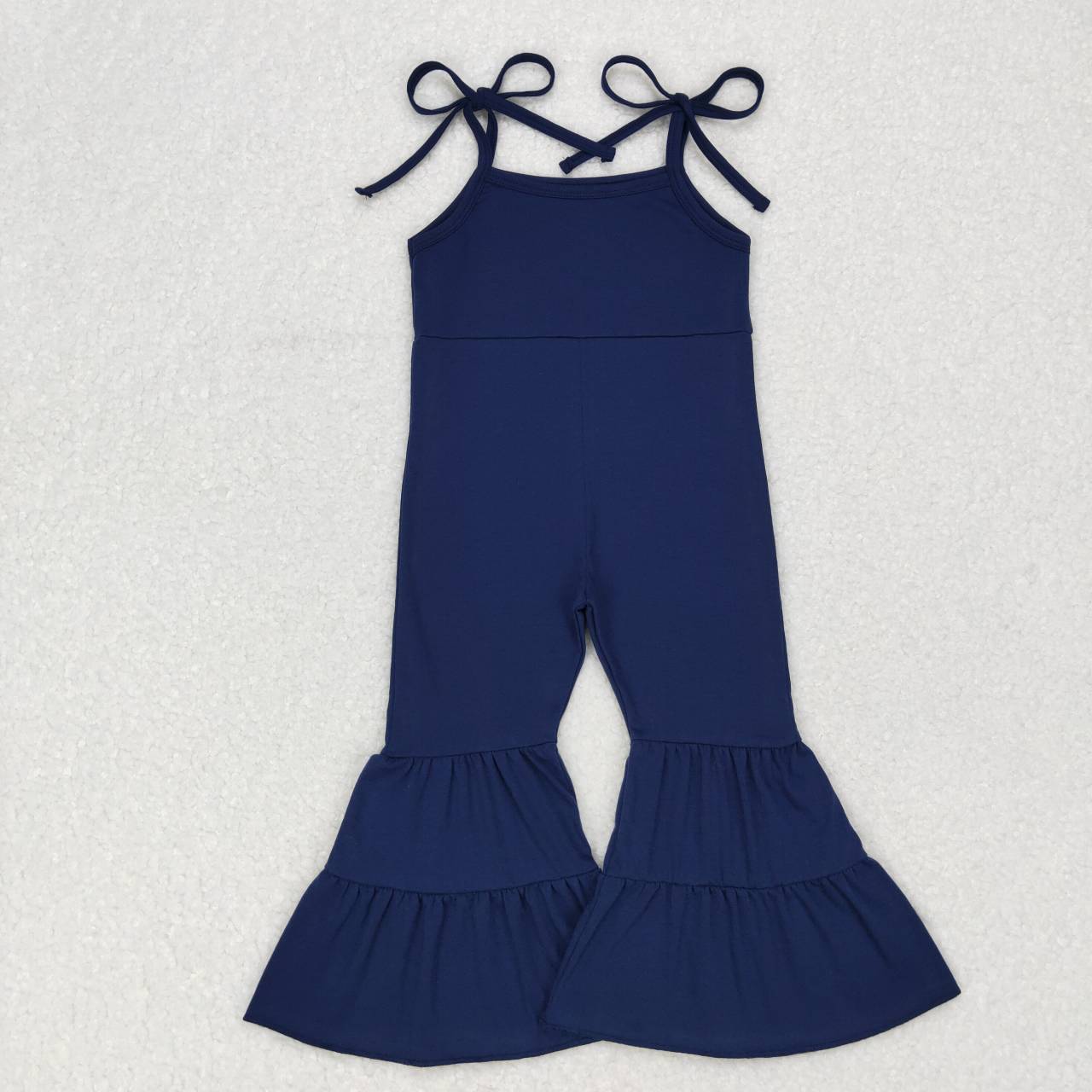 SR0449 Dark blue suspender jumpsuit