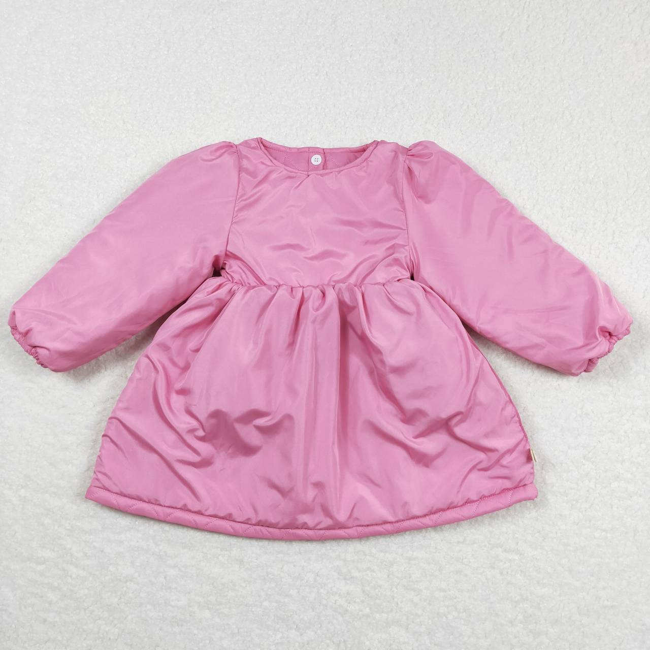 GLD0269 Love pink thin cotton long-sleeved dress