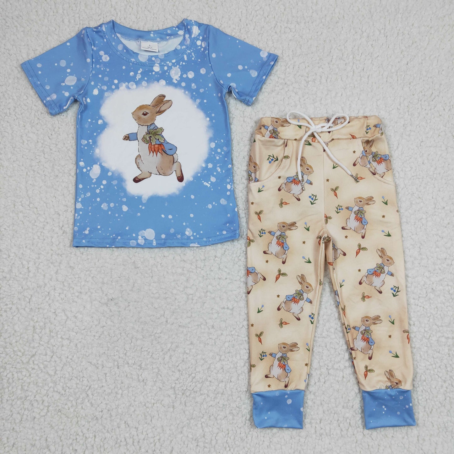 easter bunny joggers pants set