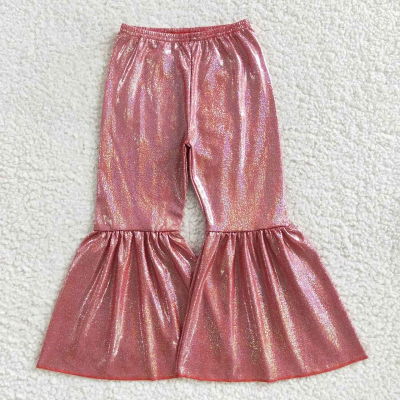 P0181 Brick red satin bronzing trousers