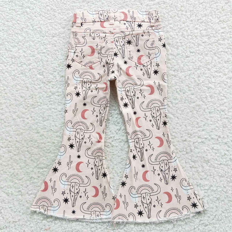 P0226 Alpine Tau Cactus Moon Stars Denim Pants