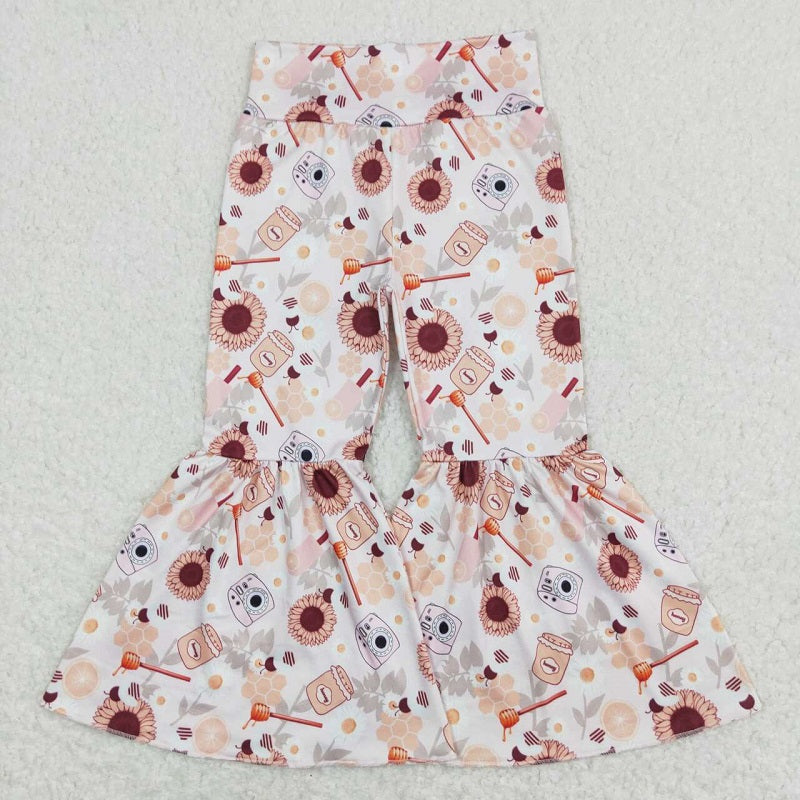 P0262 Sunflower flower camera white trousers