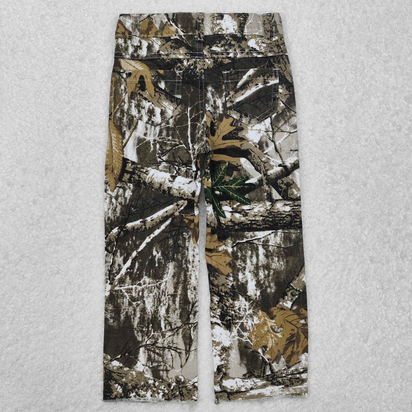 P0410 Baby Boys Camouflage Real Tree Distressed Denim Pants