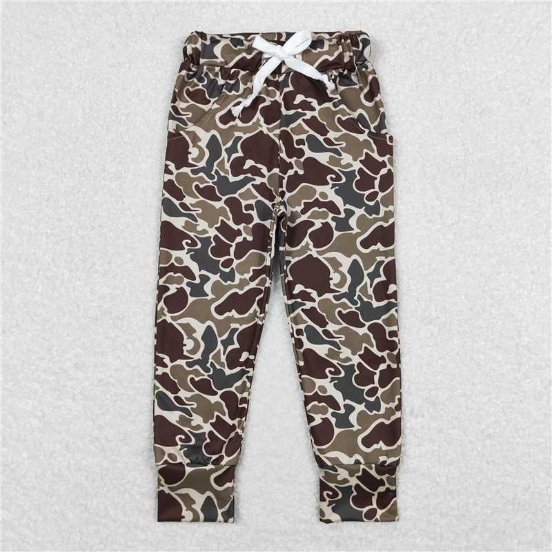 P0433 Camouflage brown green beige trousers