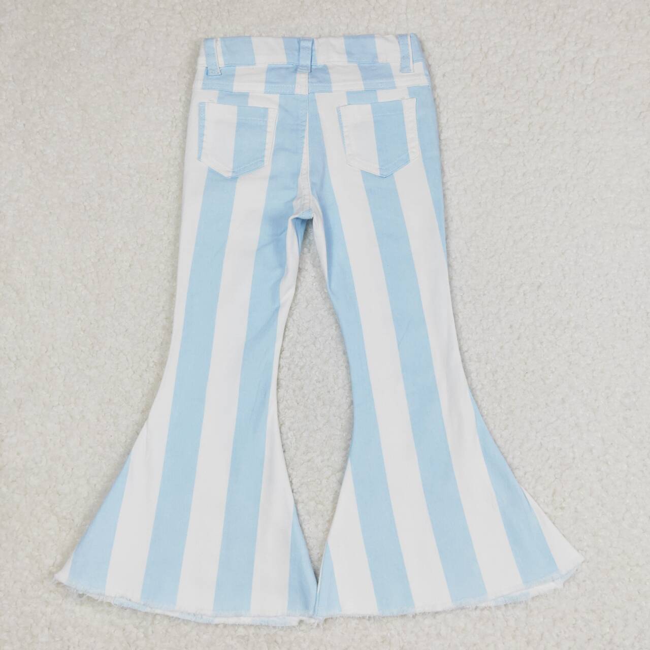 P0469 Blue and white striped denim trousers