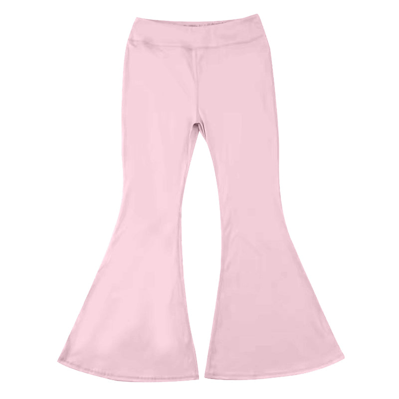 P0576 Baby Girls Light Pink Yoga Active Wear Bell Bottom Pants D 5.7