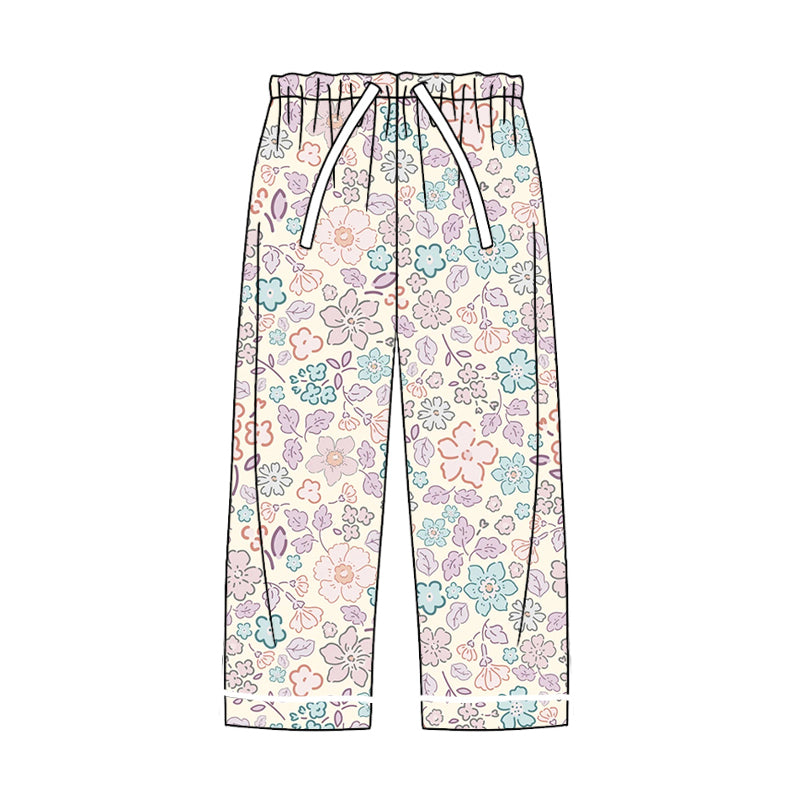 presale P0612 Adult female blue lace beige trousers with flowers 2024 8.2