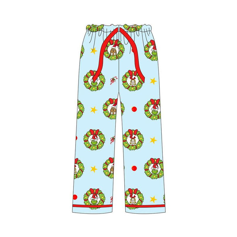 presale P0613 Adult Male Christmas Wreath Blue Pants 2024 8.3