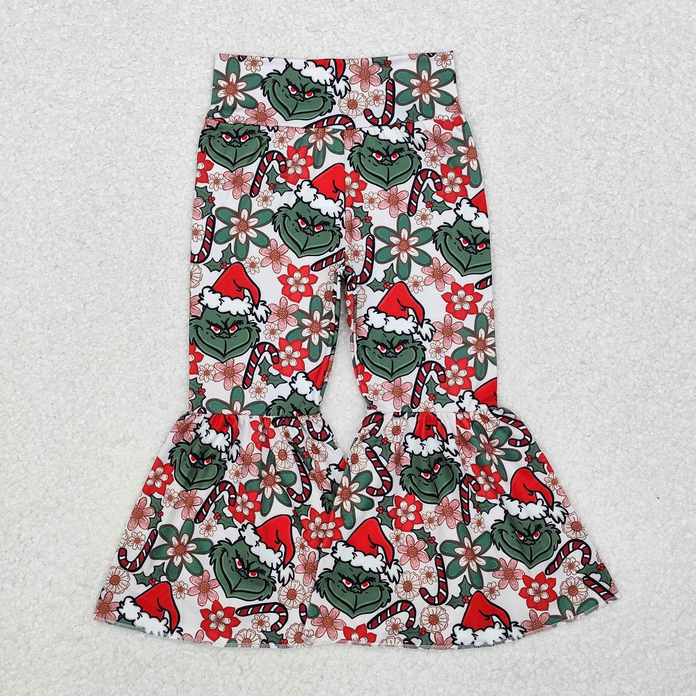 cartoon green Christmas top +pants set GT0326+P0631