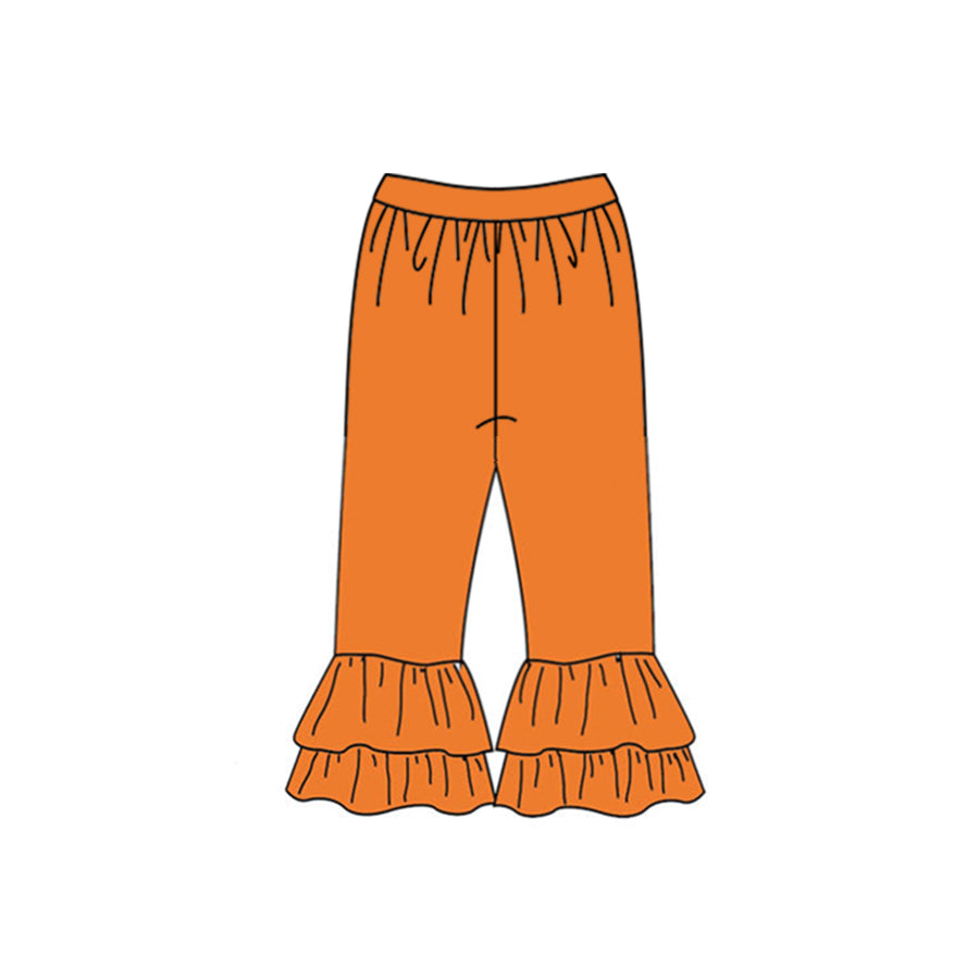 P0634 Orange two-layer lace trousers