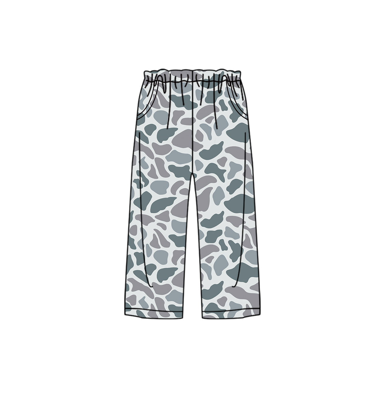 presale P0656 Adult female camouflage gray blue trousers pajamas 2024 9.6