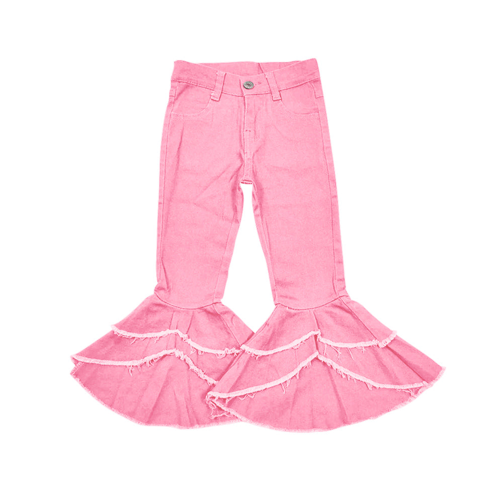 presale P0725 Solid pink denim trousers 2024 11.29