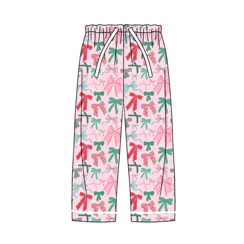 presale P0766 Adult Women Colorful Bows Flame Pants D 7.16