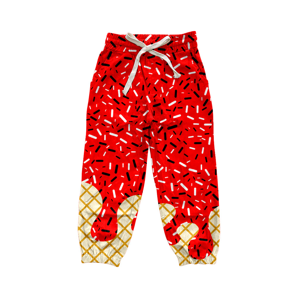 presale P0809 Adult Women Red Drip Pockets Yoga Team Pants D 7.29