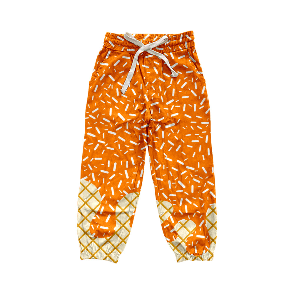 presale P0811 Adult Women Orange Drip Pockets Yoga Team Pants D 7.29