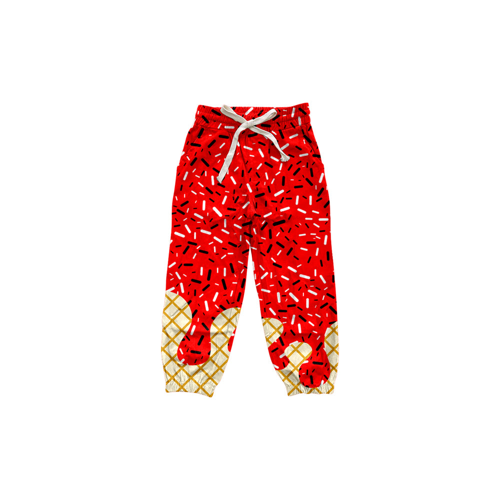 presale P0815 Baby Girls Red Drip Team Pockets Yoga Pant D 7.29