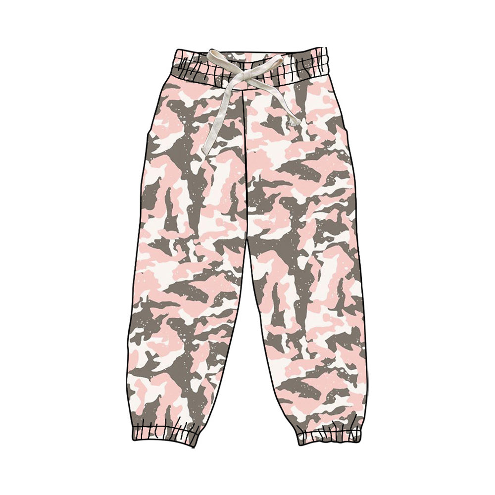 presale P0829 Adult Women Pink Gray Camo Yoga Jogger Bottom D 830