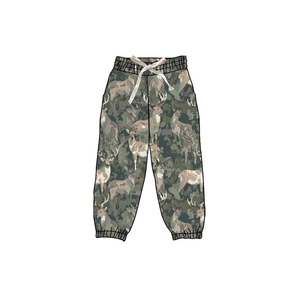 presale P0834 Baby Girls Olive Ducks Camo Yoga Jogger Bottom D 901