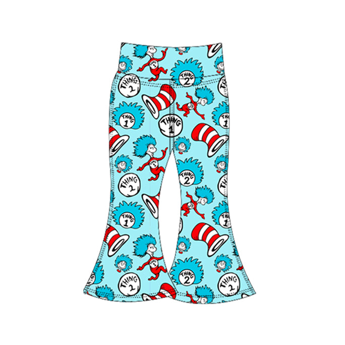 presale P0946 Baby Girls Cartoon Mr Reading Yoga Bell Bottom Pants D 1031