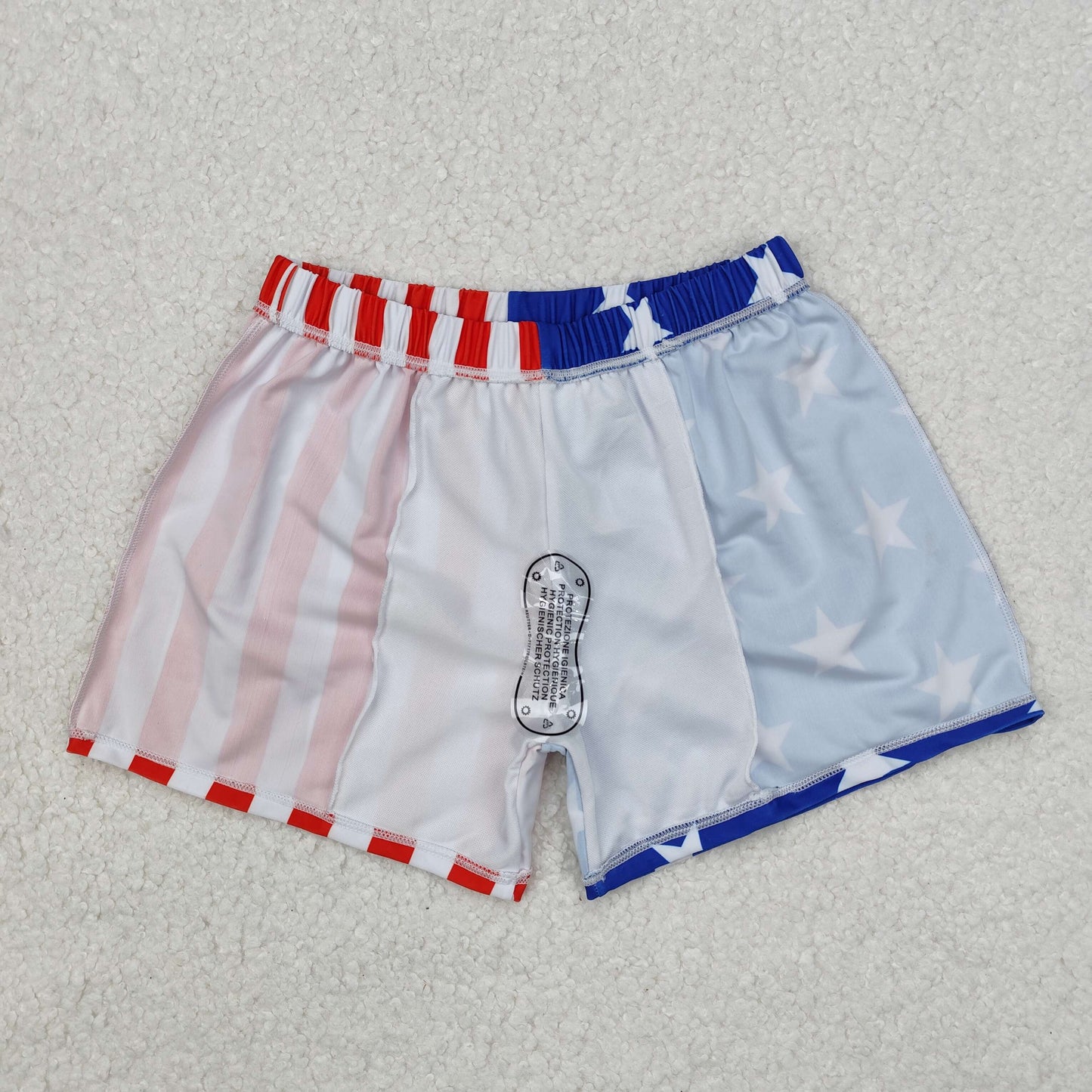 S0089 Baby Boys National Day Striped Stars Swim Trunks Short Pants