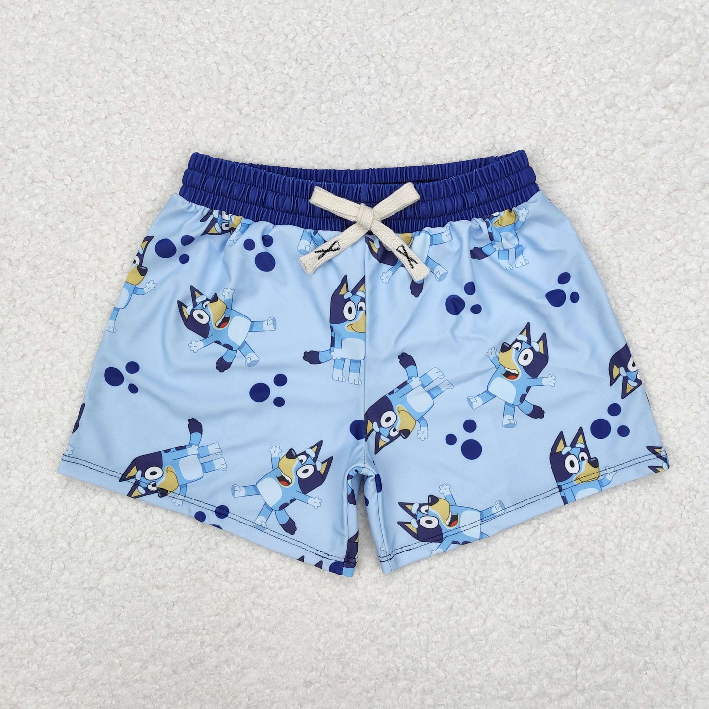 S0137 cartoon blue swimming trunks