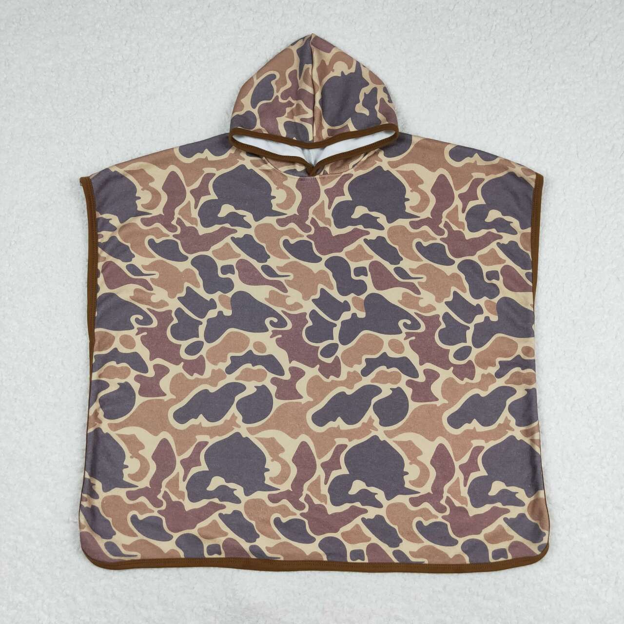 S0325 Baby Kids Children Brown Camo Terry Swim Towel Cover Ups