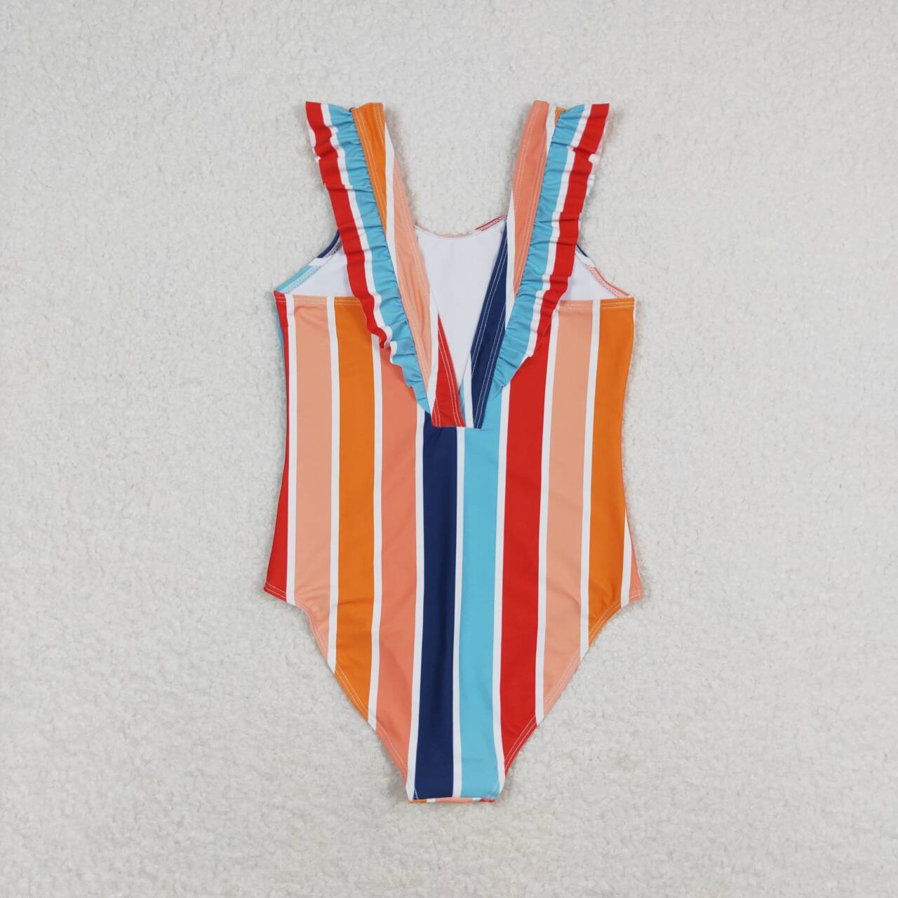 S0341 children Colorful striped one-piece swimsuit