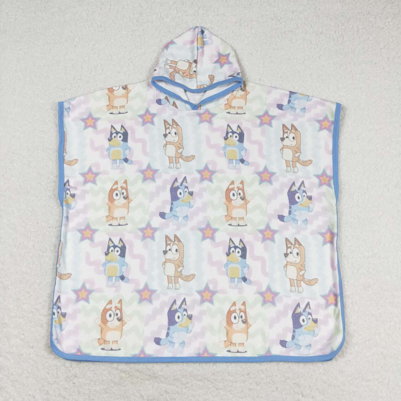 S0391 Star Check Hooded Bathrobe towel