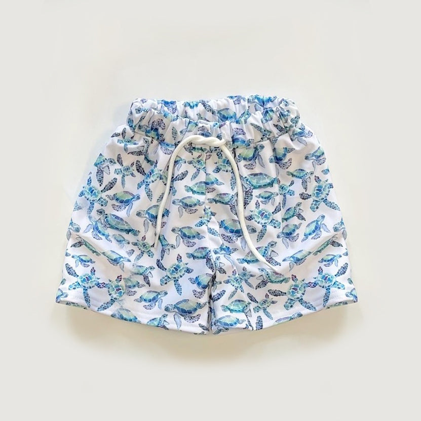 preorder S0431 turtle white swimming trunks