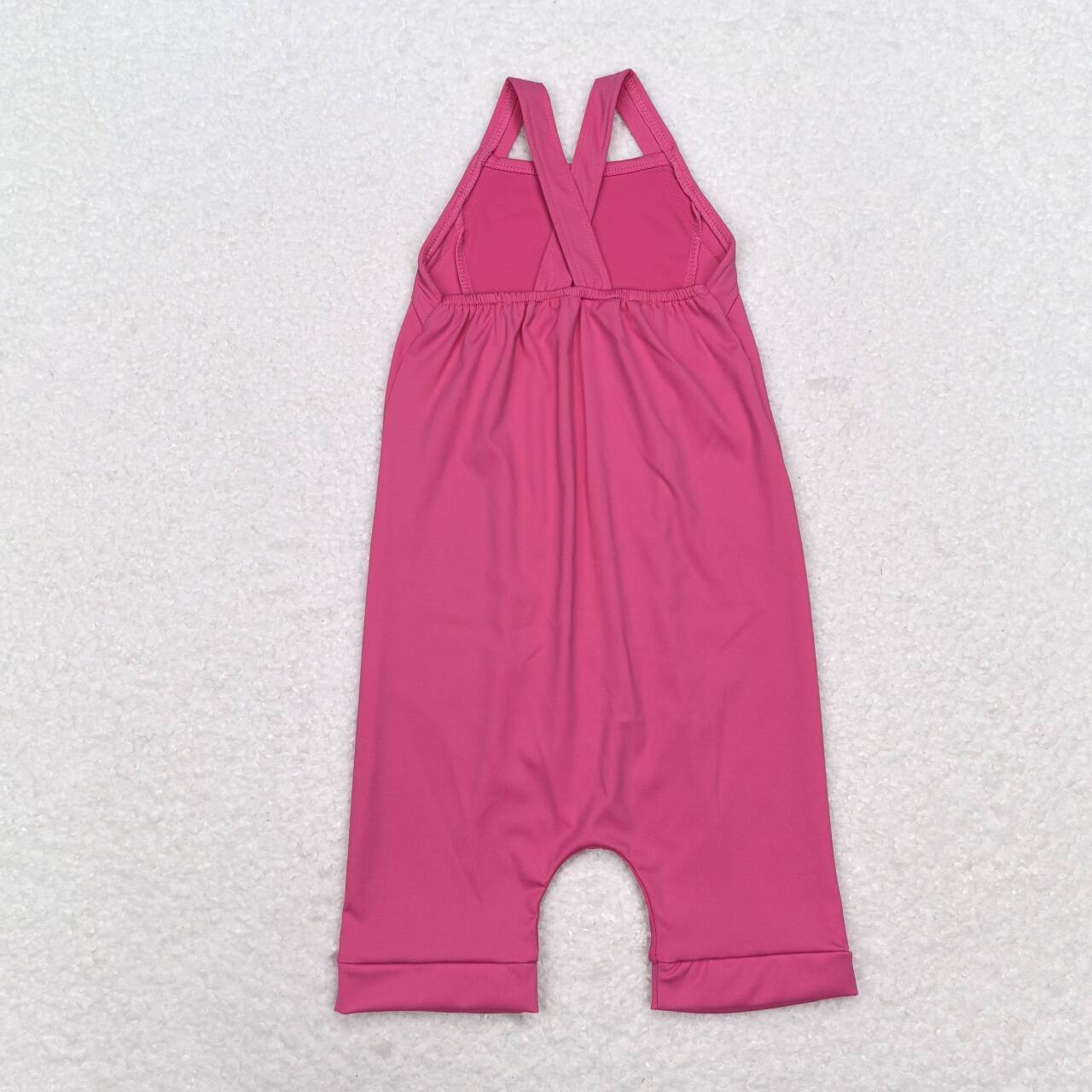 S0447 Solid rose red one-piece yoga suit