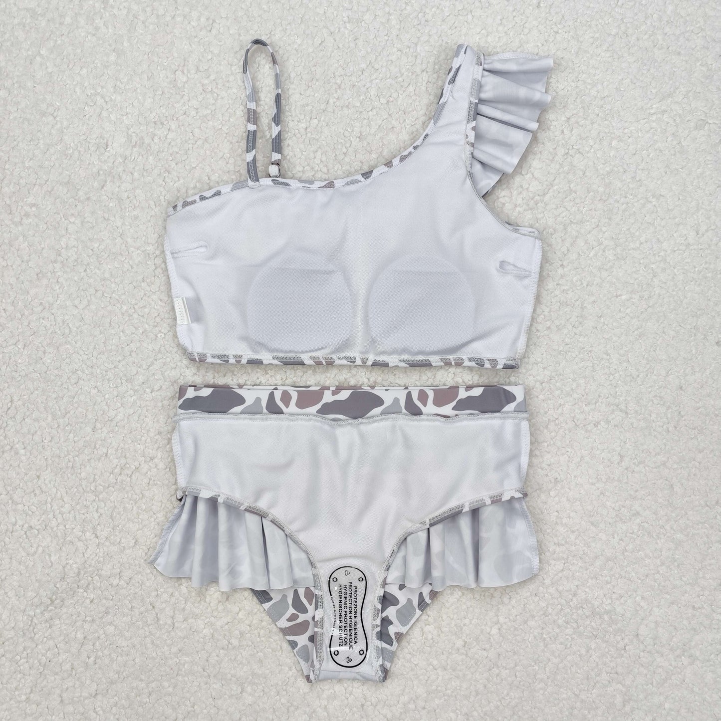 S0457 Brown and Grey Camouflage Lace Swimsuit Set D 5.8