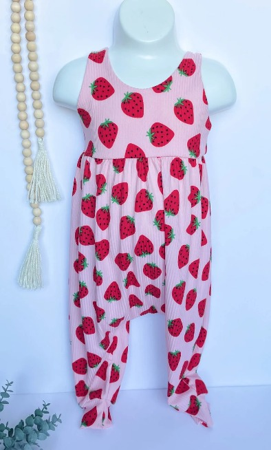 (presale) SR0560 Strawberry Pink Sleeveless Jumpsuit