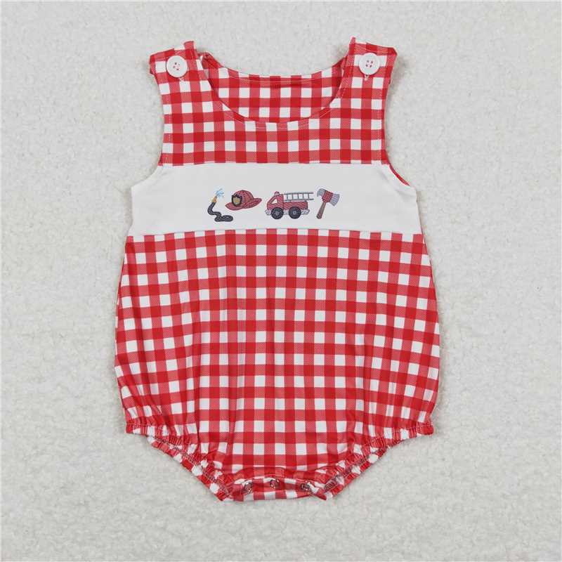 Match Baby Boys Girls Fire Truck Red Dresses Outfits Clothes Sets D 4.8