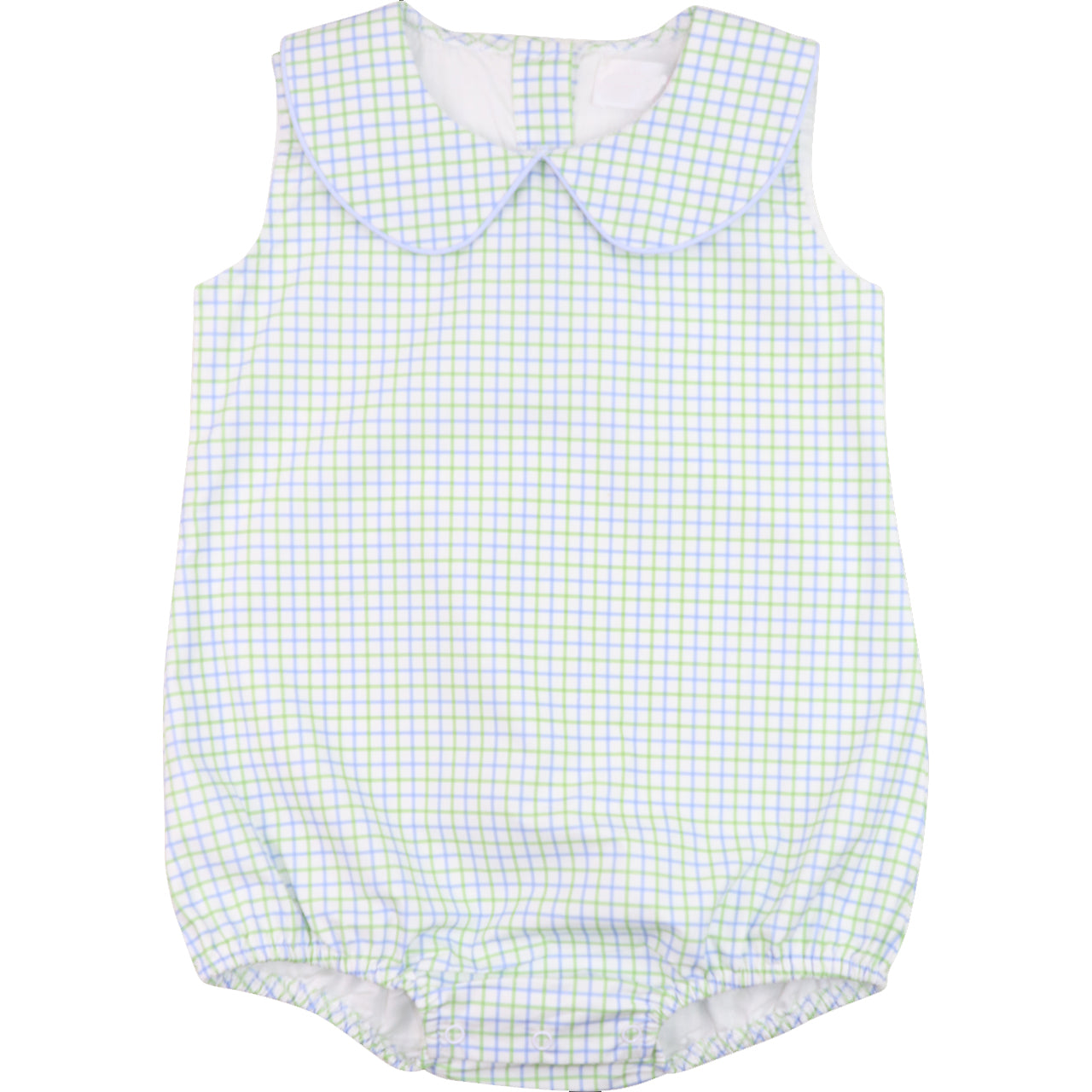 preorder SR1634 Teal plaid doll collar tank top bodysuit