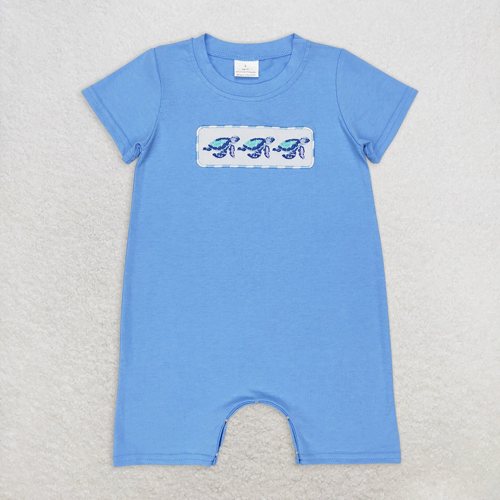 SR1651 turtle blue short sleeve jumpsuit D 5.22