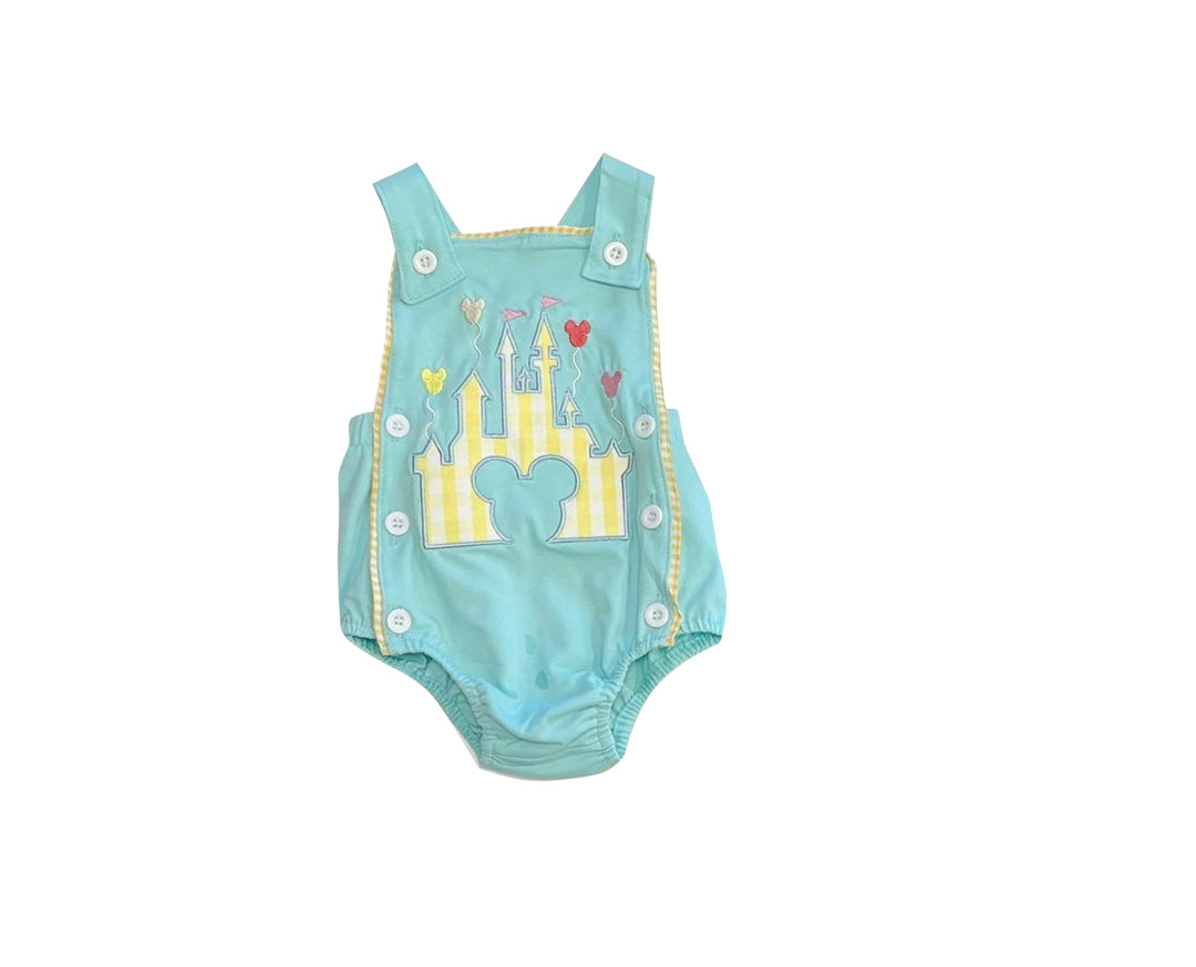 preorder SR1655 Balloon Castle Blue Vest Jumpsuit