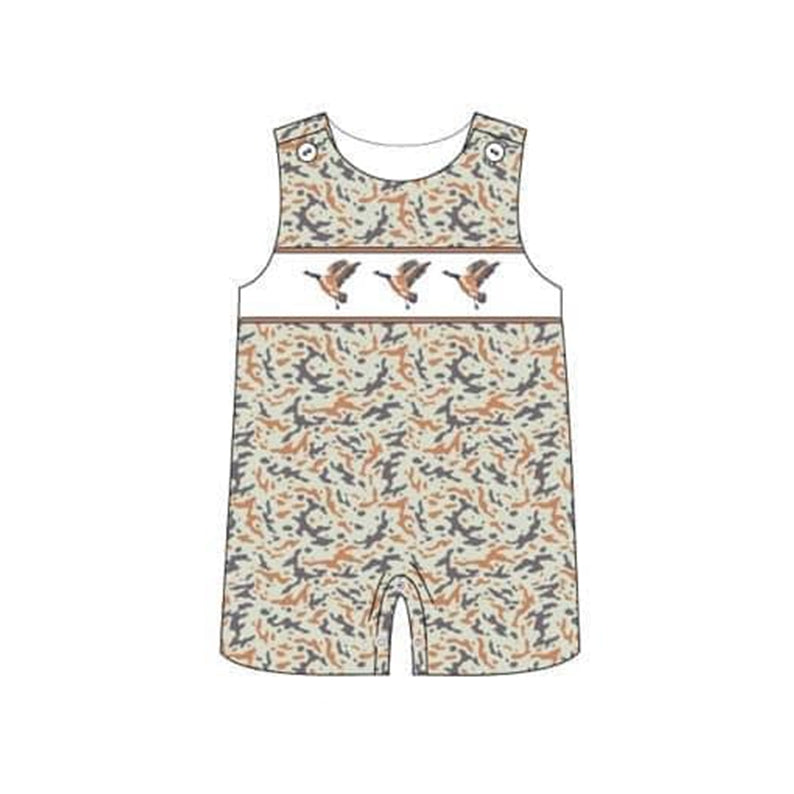 presale SR1743 Duck Camouflage Sleeveless Jumpsuit