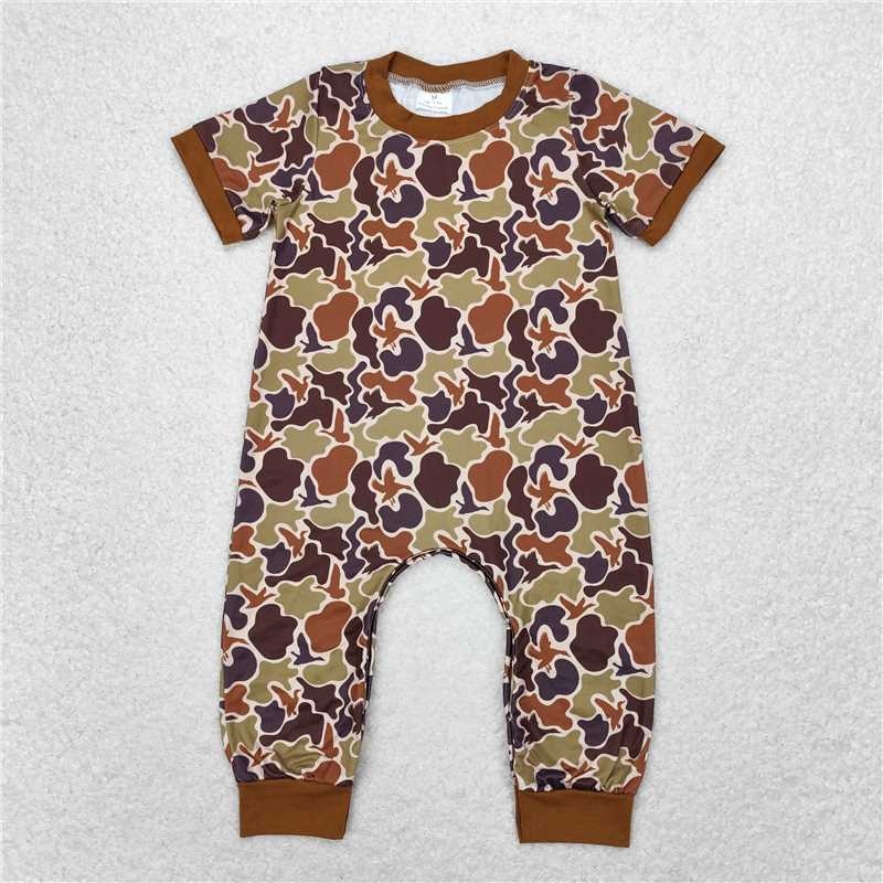 Match Baby Infant Boys Brown Camo Short Rompers D 3.15