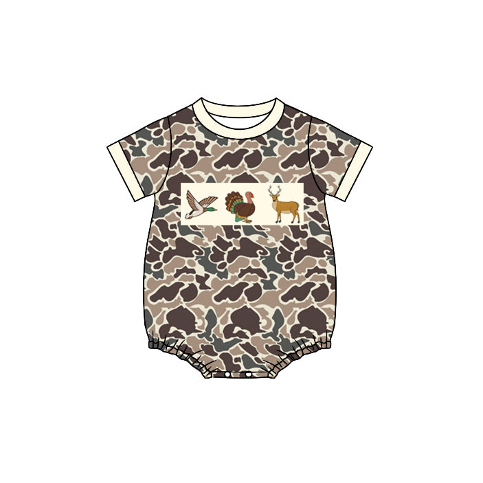 SR1902 Duck Turkey Deer Camo Short Sleeve Vest Bodysuit