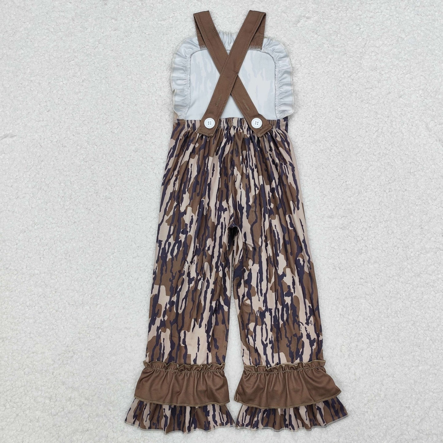 SR1989 Camouflage Army Green Lace Bib Bodysuit