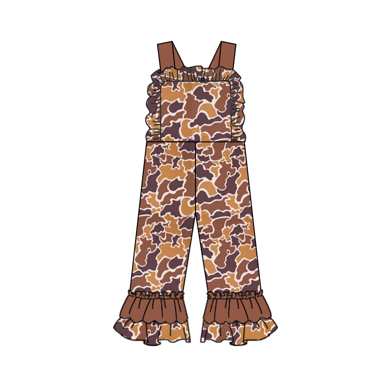 presale SR1991 Camouflage yellow and brown lace-up suspender bodysuit 2024 9.18