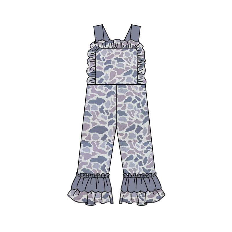 presale SR1993 Camouflage Grey Blue Lace Bib Bodysuit 2024 9.18