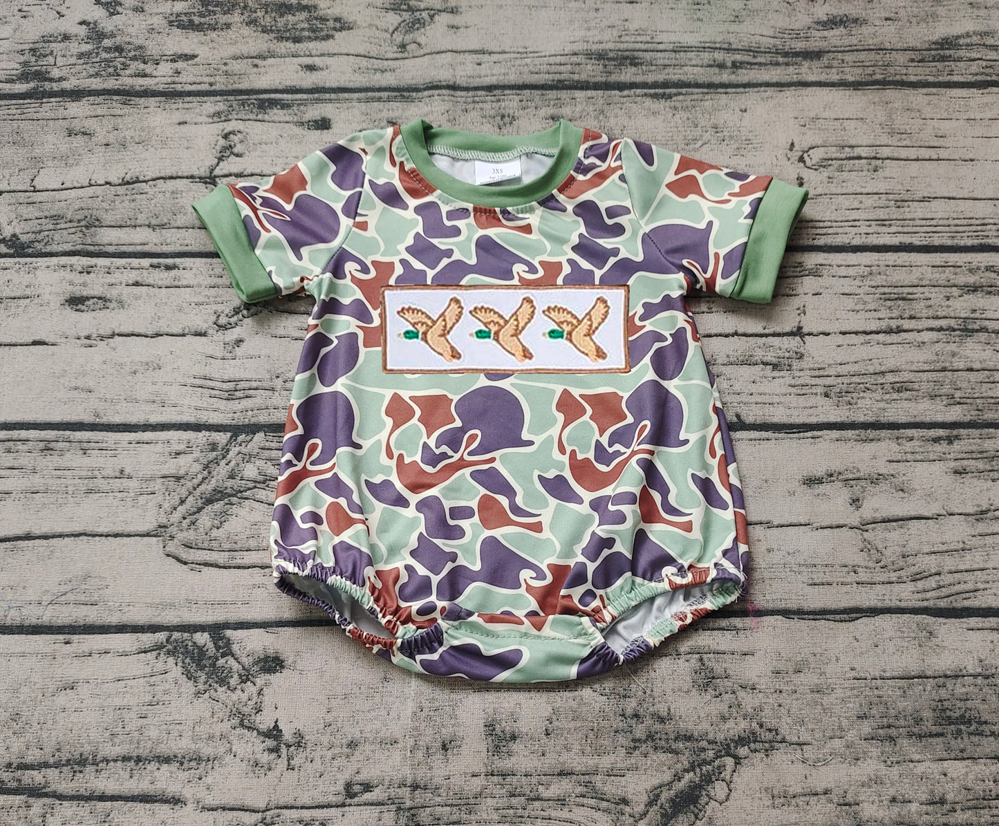 SR2011 Duck camouflage short-sleeved jumpsuit
