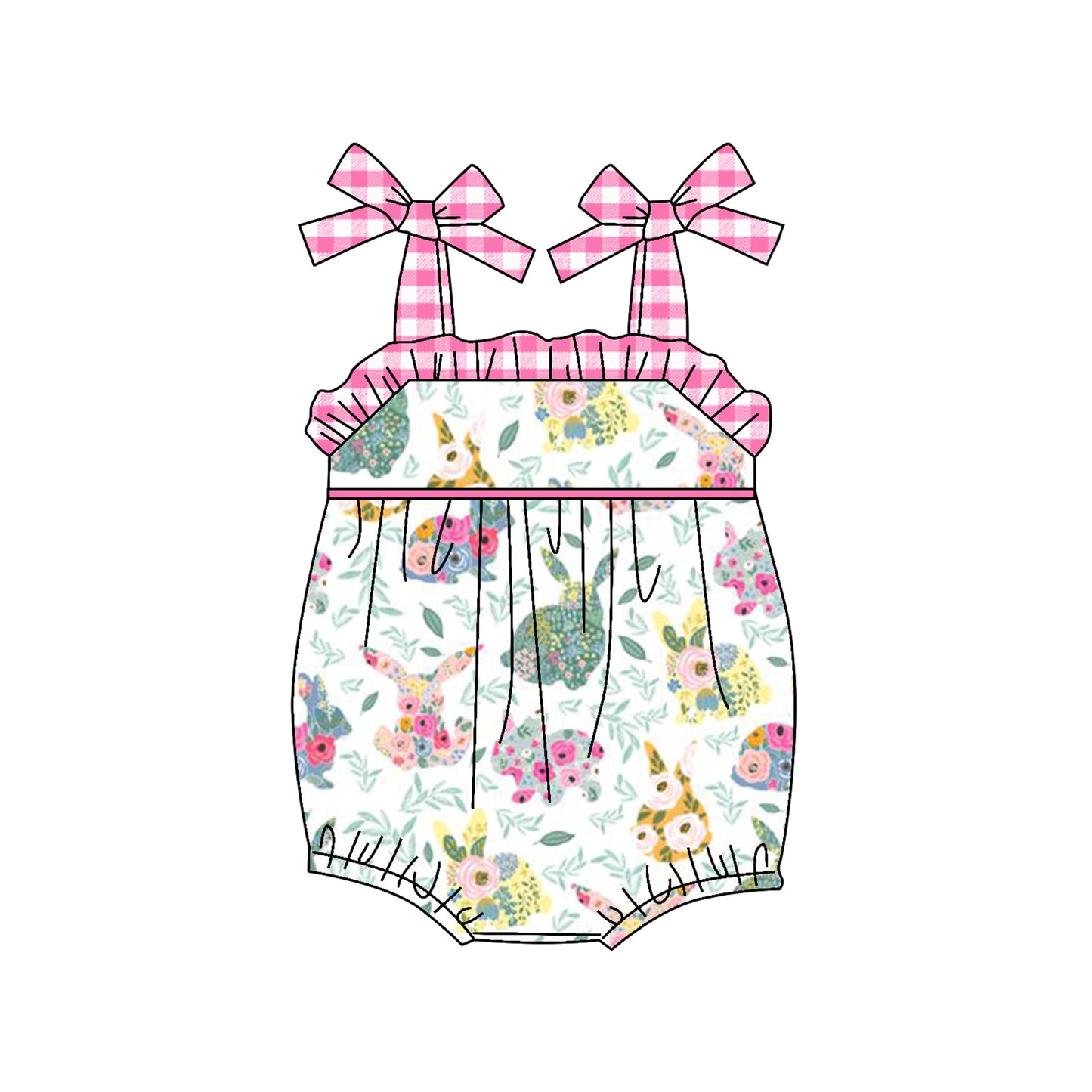 presale SR2049 Easter Bunny Flowers and Leaves Rose Red Plaid Lace Camisole Bodysuit 2024 10.10
